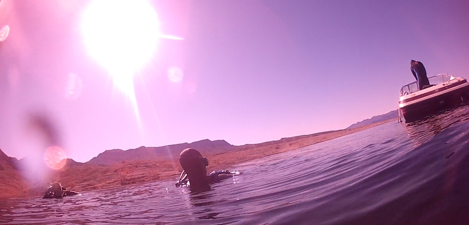 Diving on Lake Mead